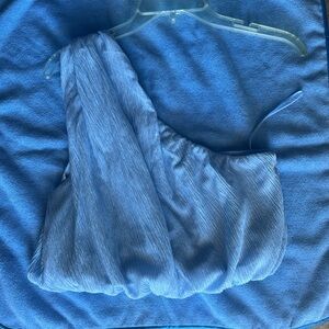 Abercrombie & Fitch Light Blue Textured Top
